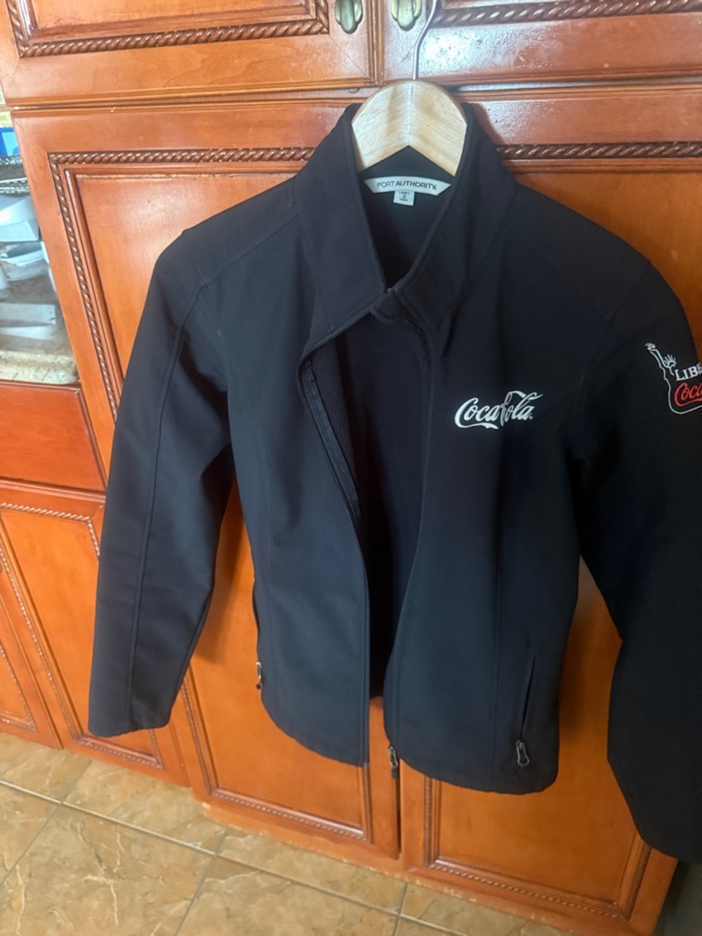 Coca-Cola Black Branded Zip Jacket with White Logo